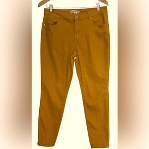 Artisan NY Mustard Yellow Tapered Jeans Pants Retro Fall Boho Academic sz 12